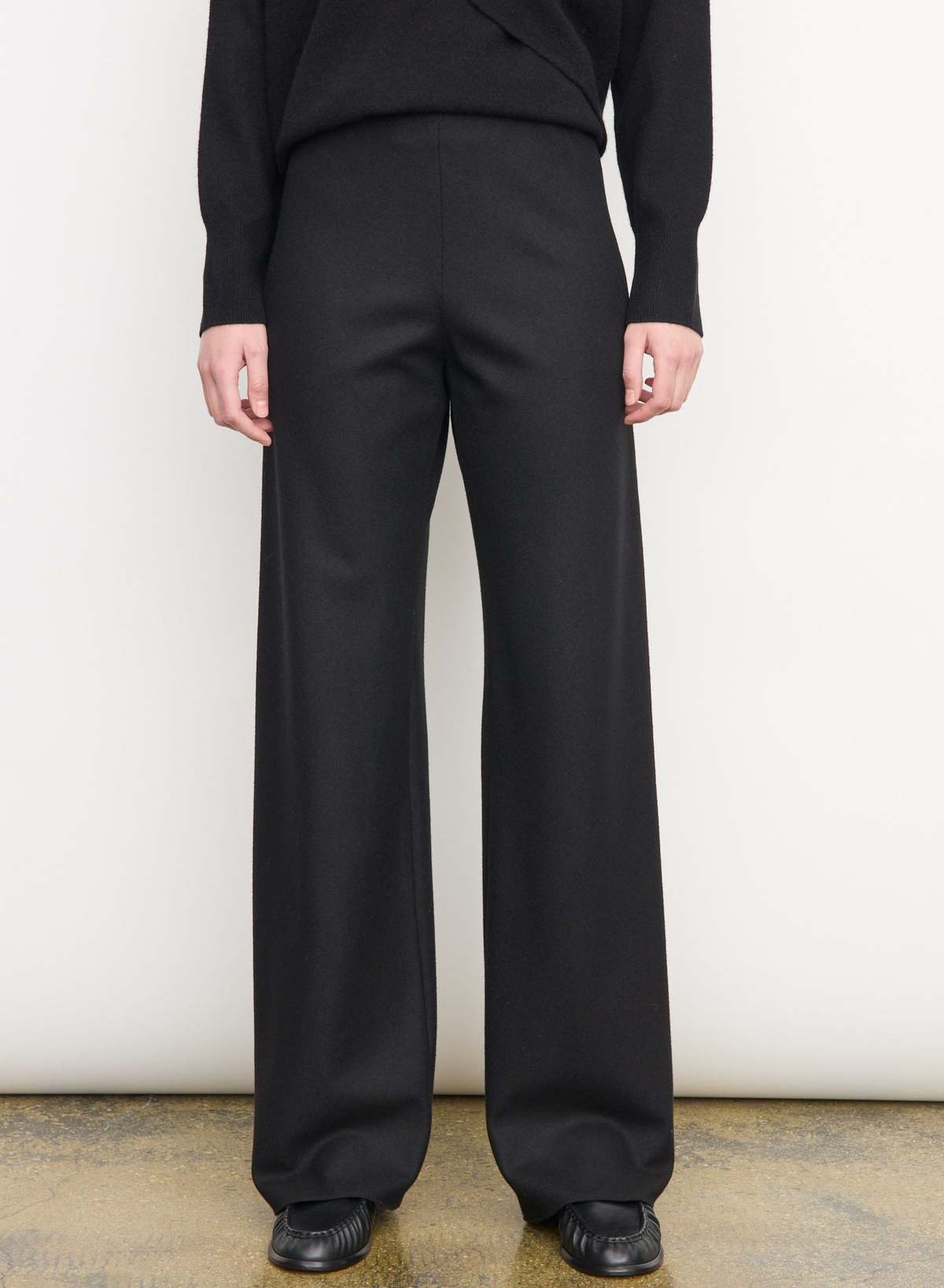 VINCE High Waist Wool Blend Bias Pant - Black - Image 1 of 1