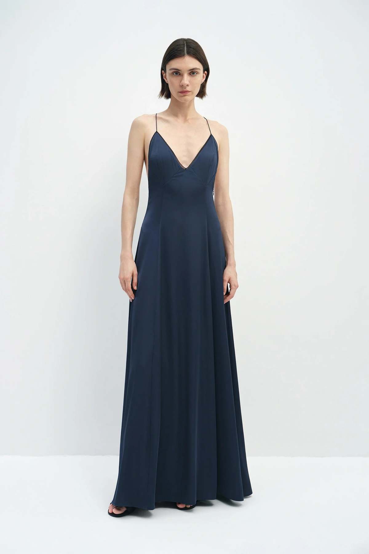 Sophie Rue Amelie Satin Dress - Estate Blue - Image 1 of 5