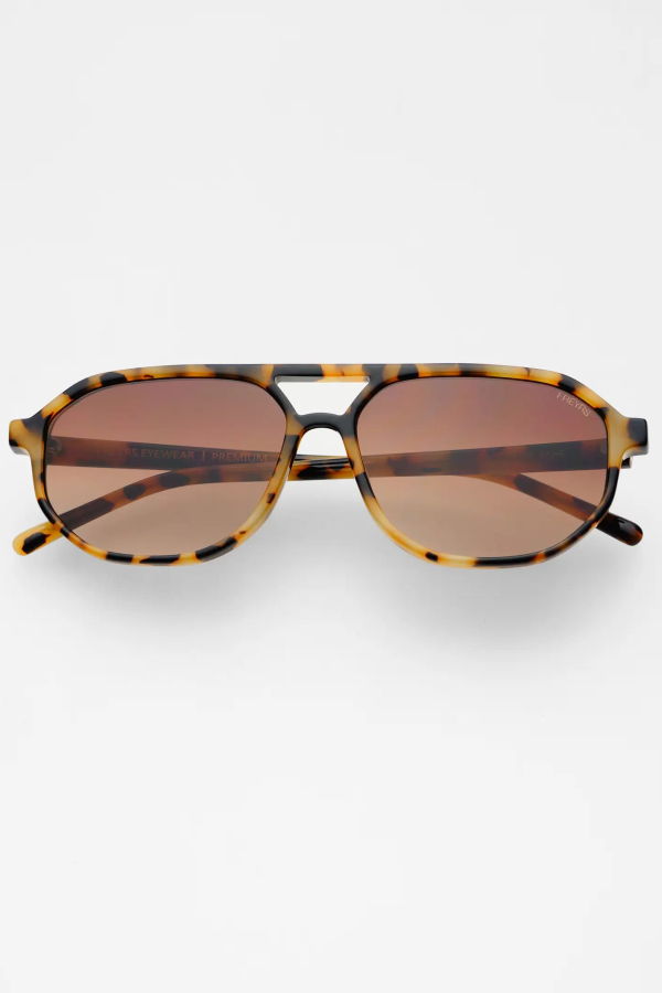 Freyrs Fenix Acetate Unisex Aviator Sunglasses - Milky Tortoise