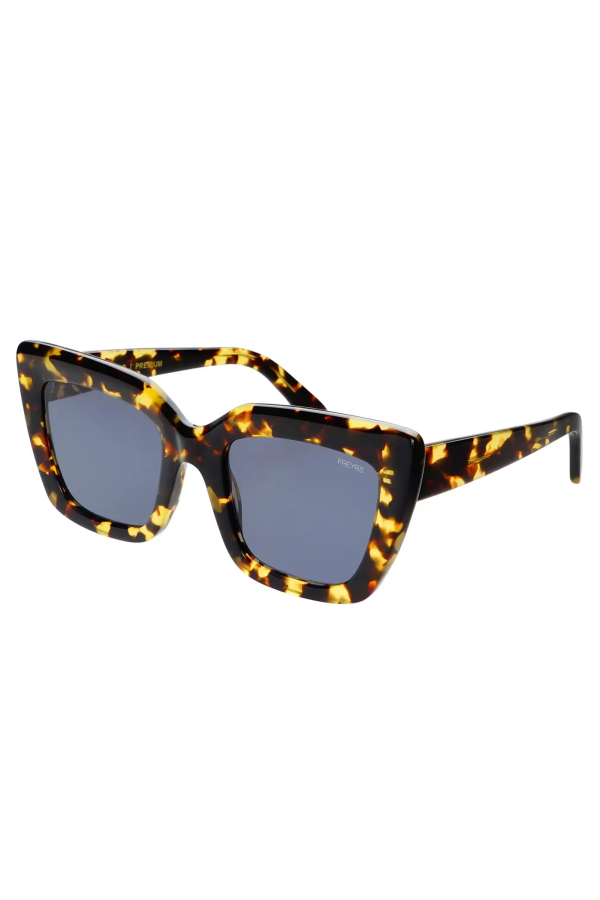 Freyrs Portofino Acetate Oversized Cat Eye Sunglasses - Tortoise