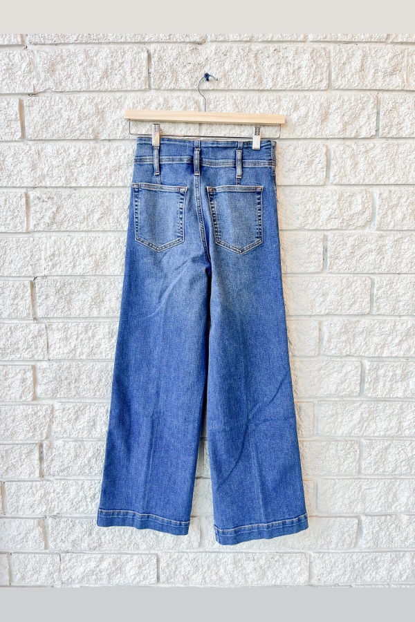 Frame The Seamed Wide Trouser Crop - Charity