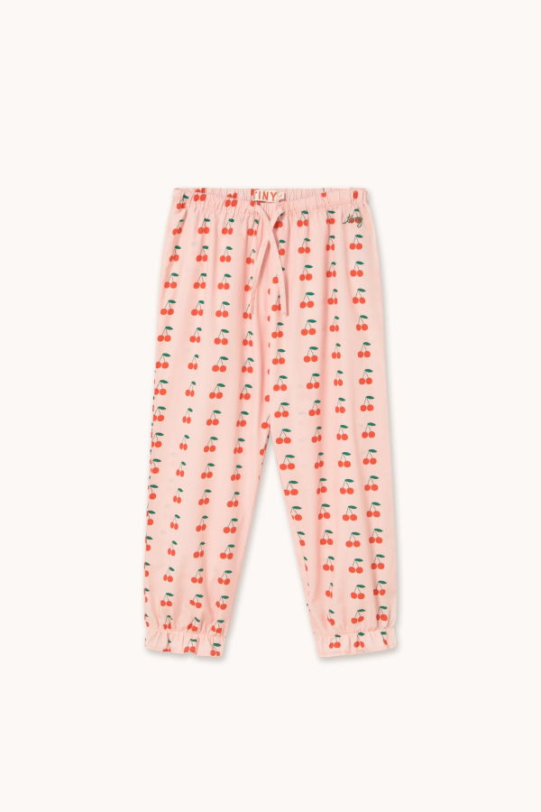 KIDS Tinycottons Cherries Pant in Pastel Pink Pants