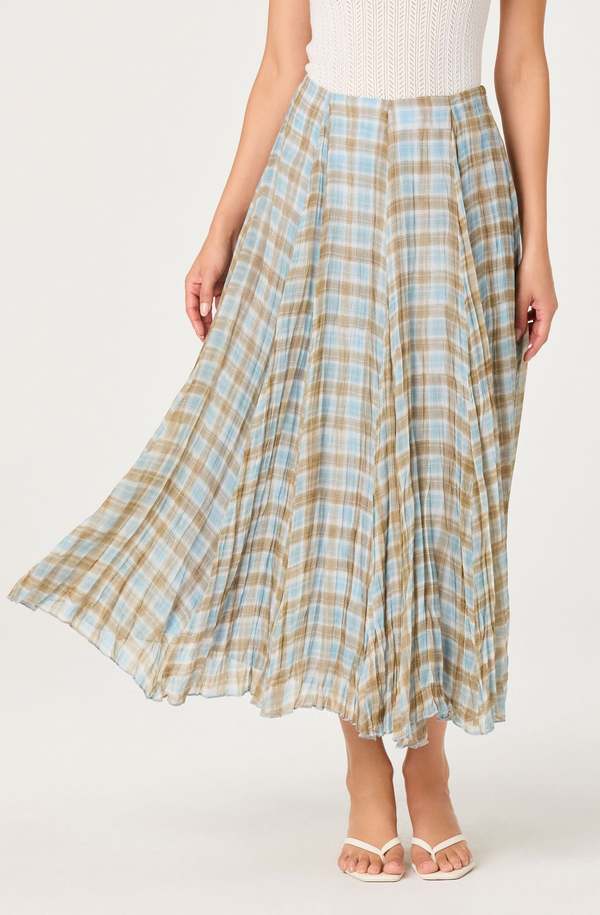 ASTR The Label Fiori Pleated Maxi Skirt