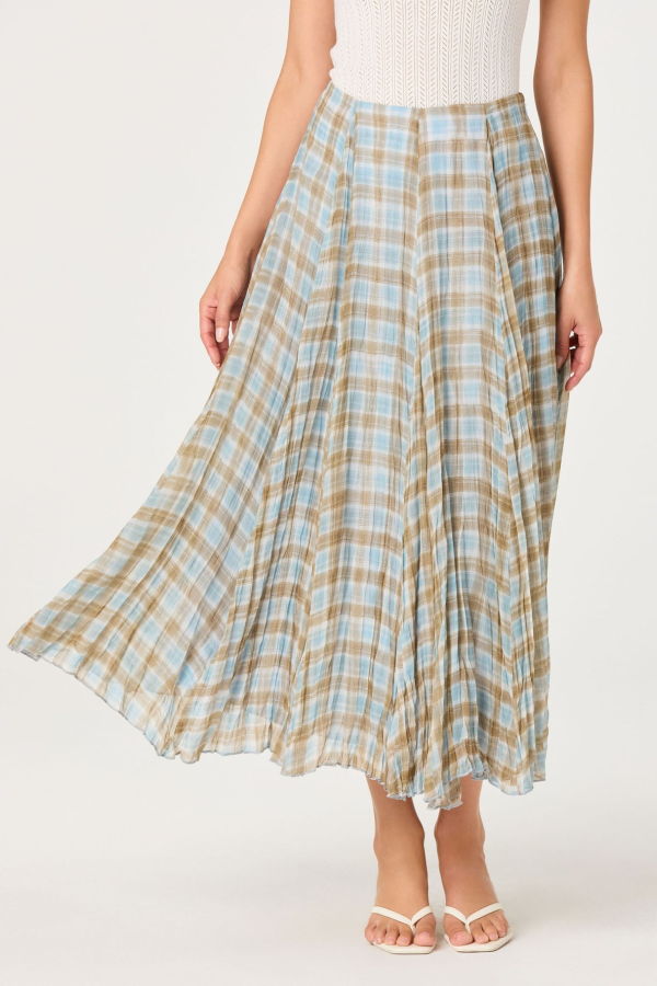 ASTR The Label Fiori Pleated Maxi Skirt