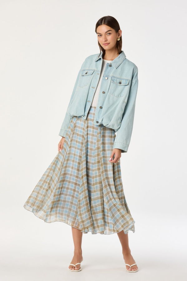 ASTR The Label Fiori Pleated Maxi Skirt