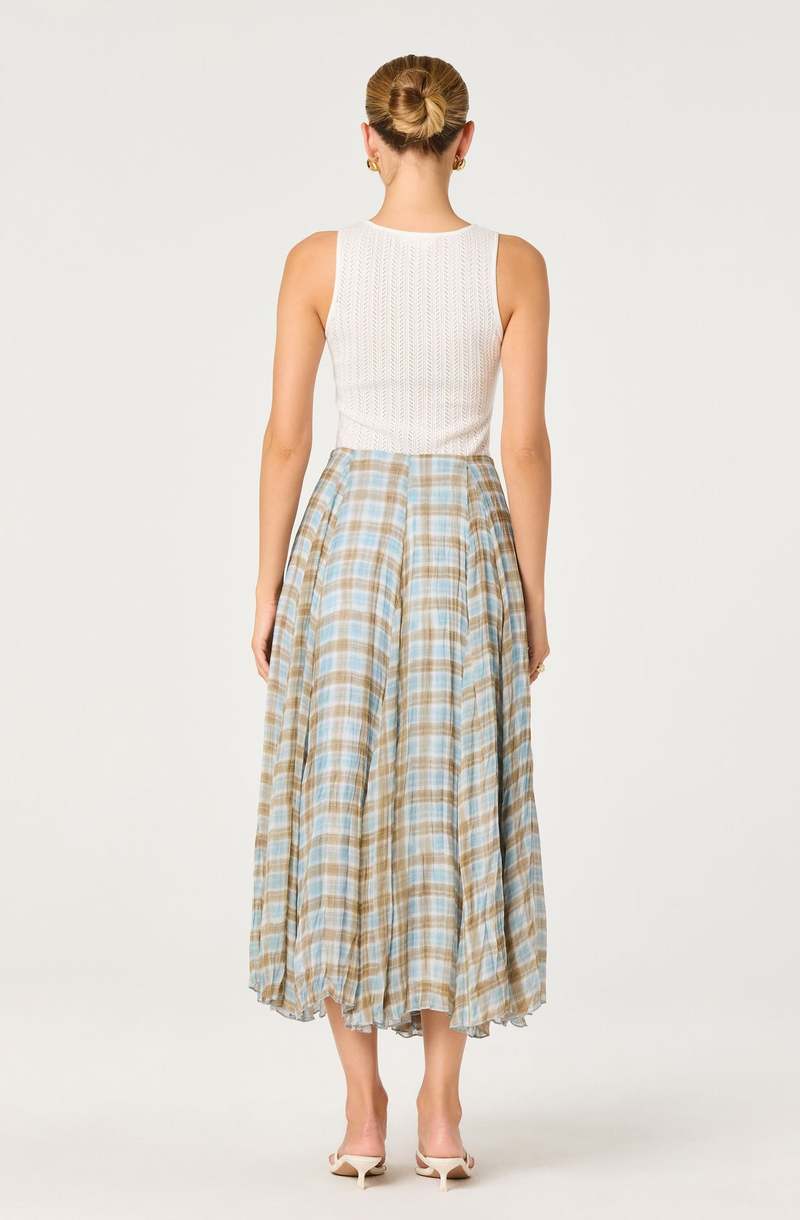 ASTR The Label Fiori Pleated Maxi Skirt