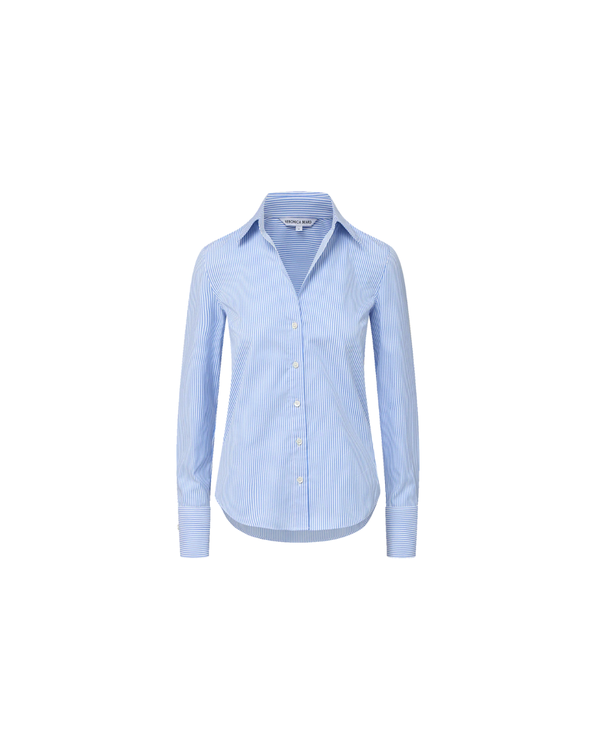 Veronica Beard Amelia Shirt - Blue Jay/White
