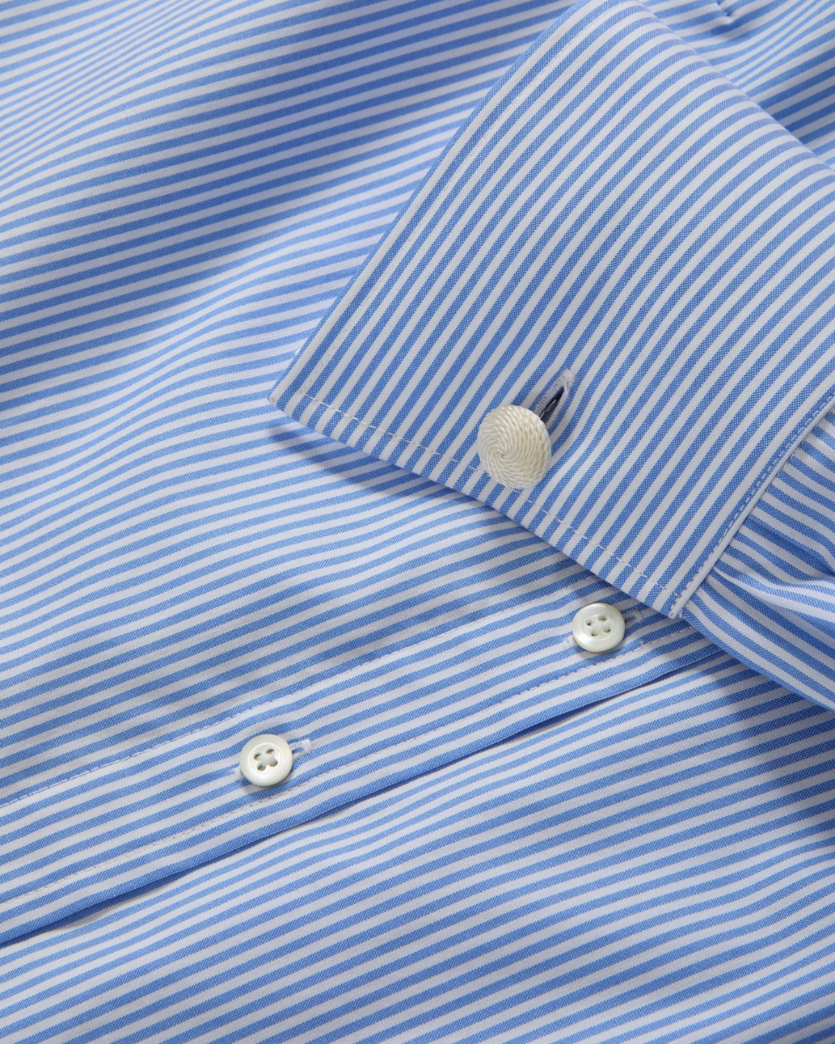 Veronica Beard Amelia Shirt - Blue Jay/White - Image 4 of 5