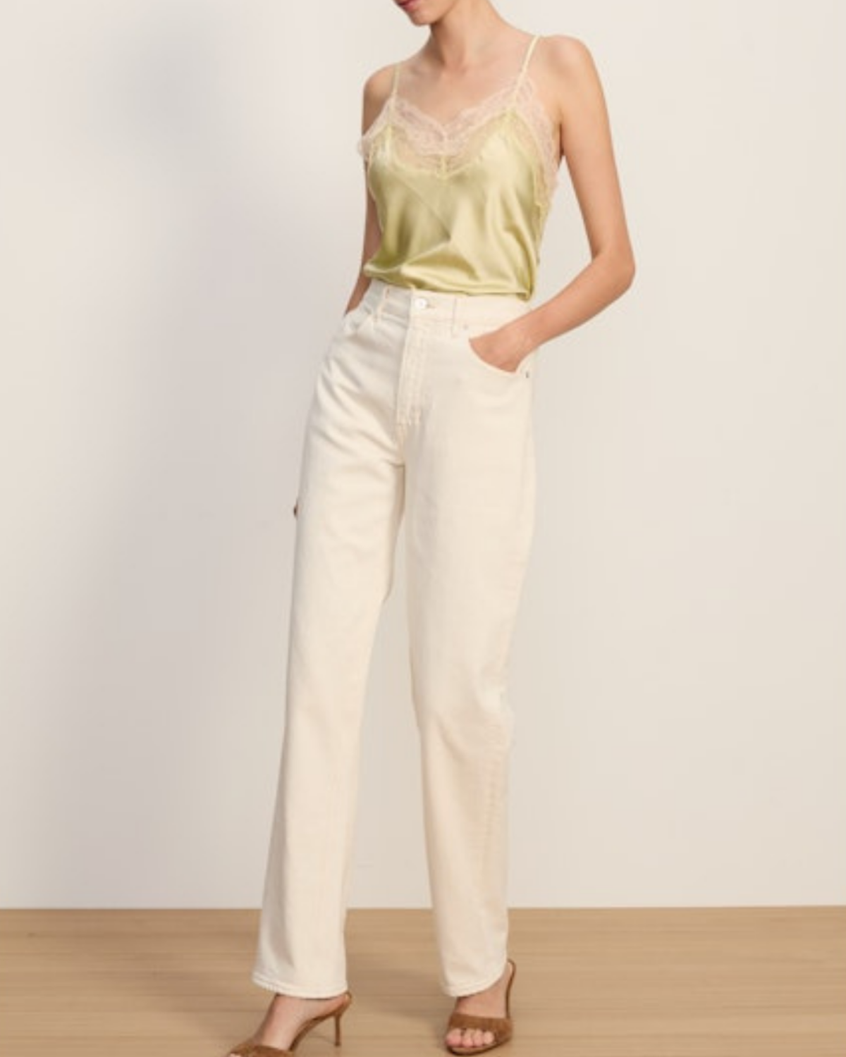 Veronica Beard Harley Arc Leg Jean Jeans - Ecru - Image 1 of 3