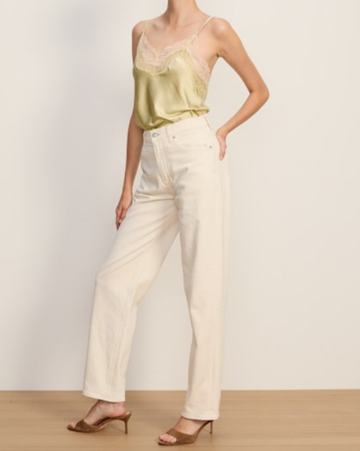 Veronica Beard Harley Arc Leg Jean Jeans - Ecru - Image 2 of 3