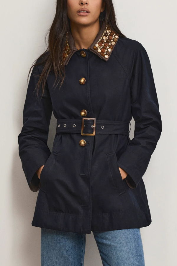 Veronica Beard Langham Dickey Coat - Navy