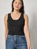 Lilla P. Cropped Scoop Tank Sweater Top - Thumbnail 1