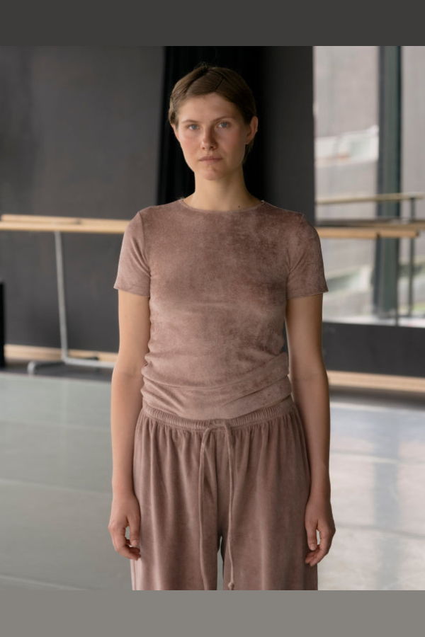 Baserange Omo Tee Shirt Top - Alba Brown