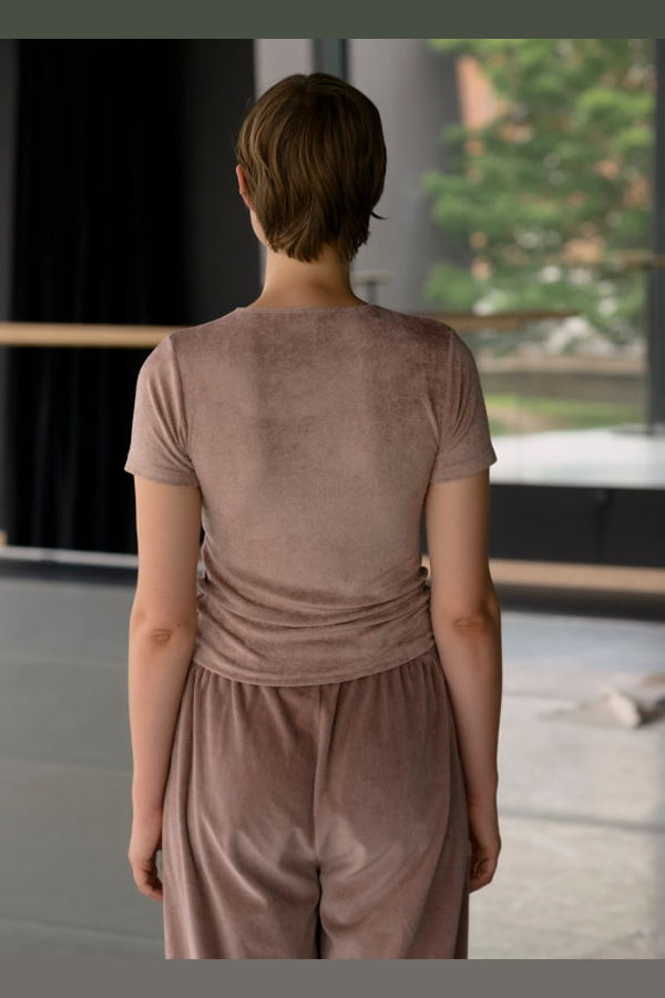 Baserange Omo Tee Shirt Top - Alba Brown