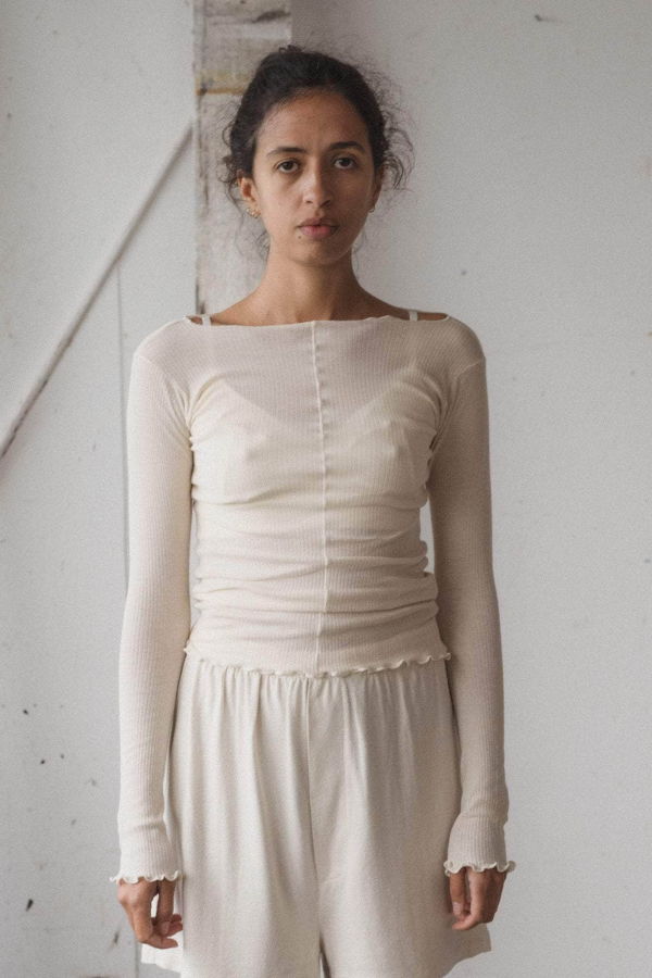 Baserange Pama Long Sleeve Top - Off White