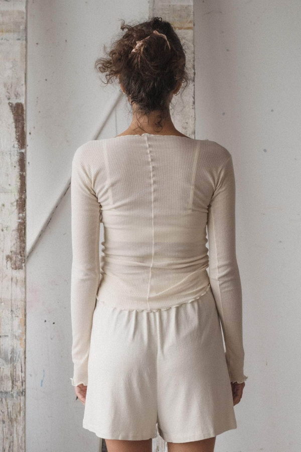 Baserange Pama Long Sleeve Top - Off White