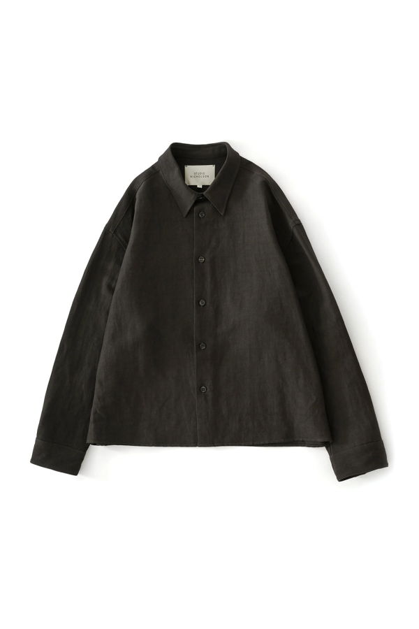 Studio Nicholson Nostra Long Sleeve Shirt - Coal