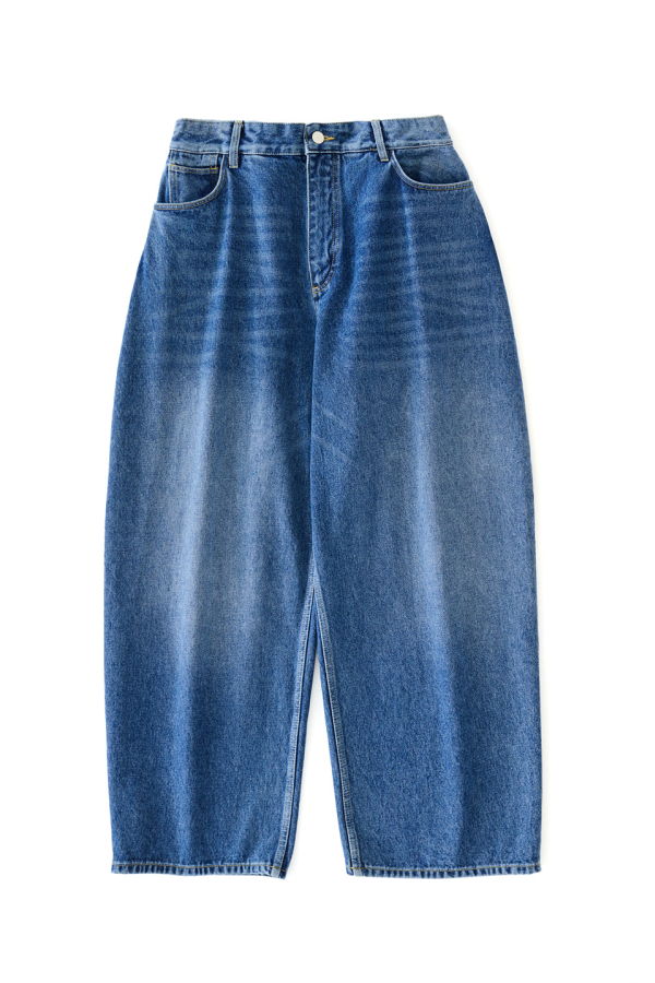 Studio Nicholson Paolo Volume Jeans - Worn Wash Indigo