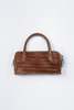 Cordera Mini Bag Crocodile Top Handle Bag - Caramel - Thumbnail 1