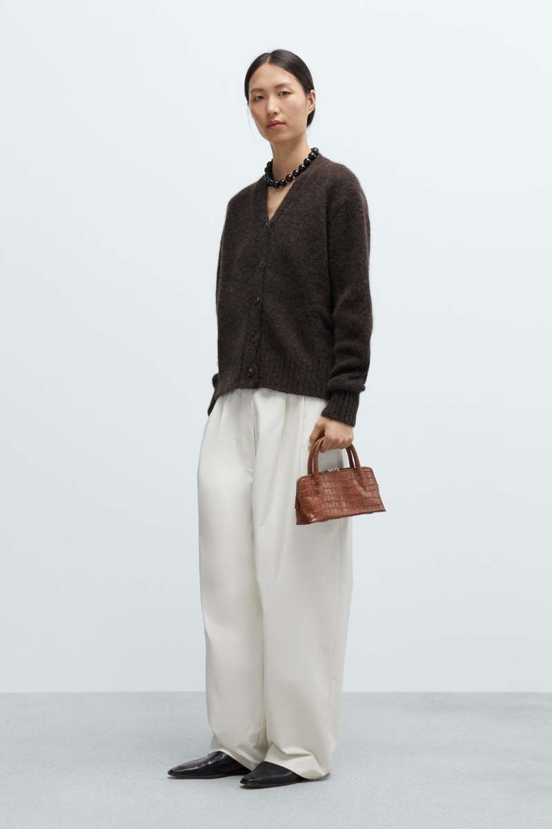 Cordera Mini Bag Crocodile Top Handle Bag - Caramel