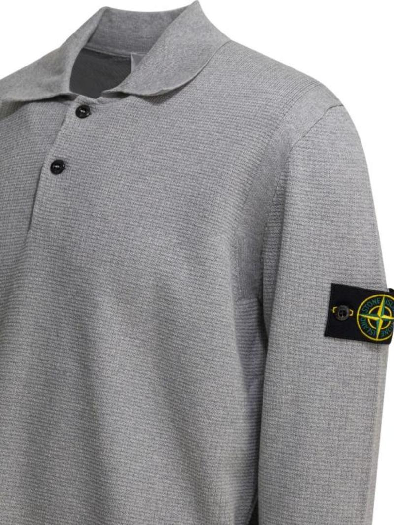 Stone Island Polo Shirt - Melange Pearl Grey