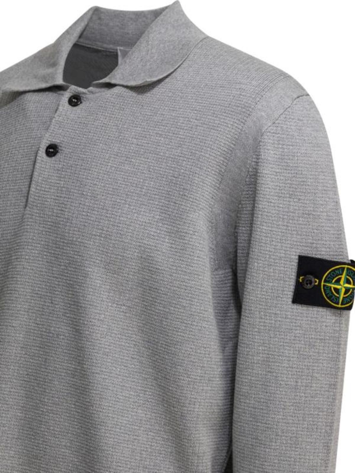 Stone Island Polo Shirt - Melange Pearl Grey - Image 5 of 6