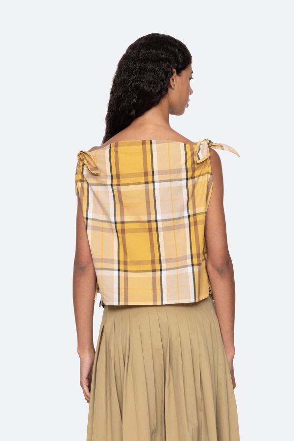 Sea NY Copeland Plaid Top - Yellow