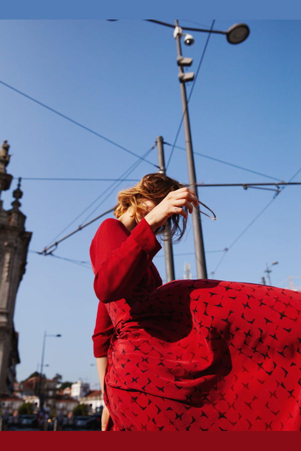 Seek Collective Rene Silk Crepe Dress - Vin mosaic print