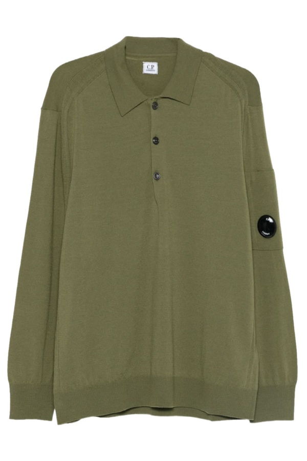 C.P. Company Wool Polo Sweater - Green