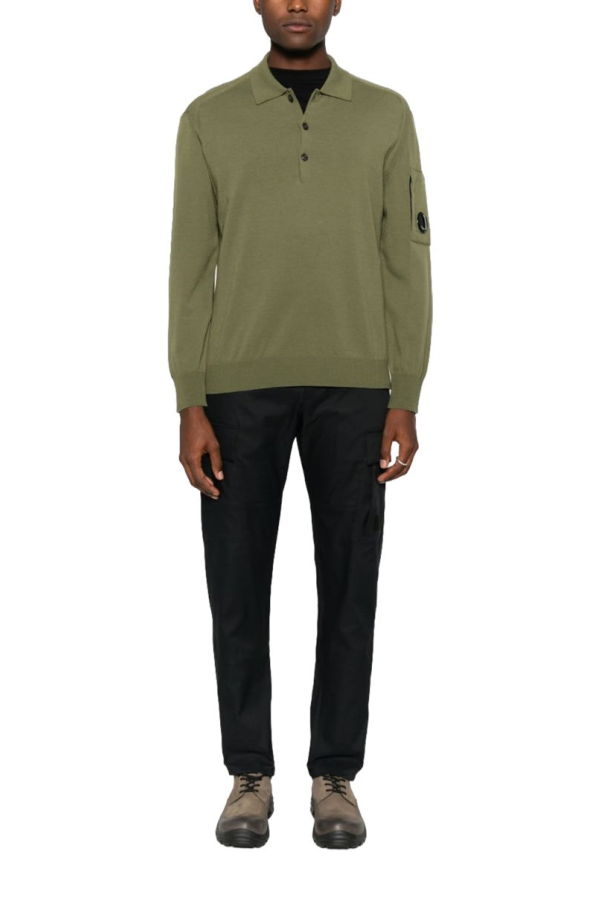 C.P. Company Wool Polo Sweater - Green