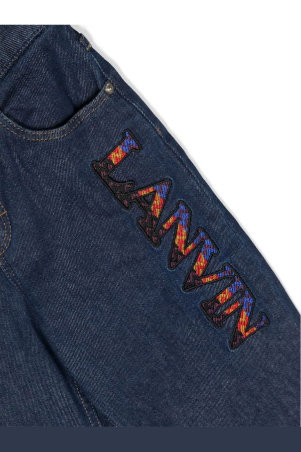 KIDS Lanvin Jeans With Logo Jeans - Denim