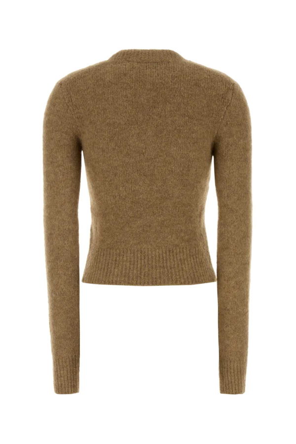 Ami Alexandre Mattiussi Stretch Alpaca Blend Sweater - Camel
