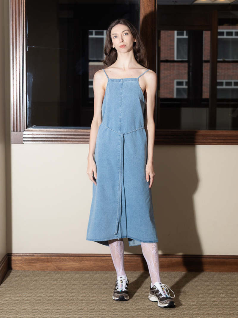 Baserange Yumi Apron Dress - Light Blue Wash
