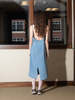 Baserange Yumi Apron Dress - Light Blue Wash - Thumbnail 6