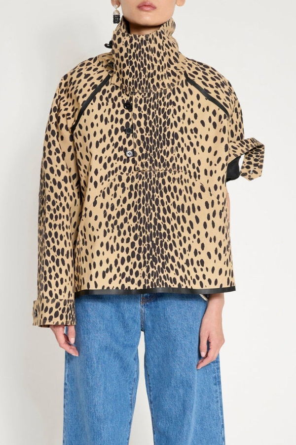 Nackiyé Fisherman Coat - Leopard