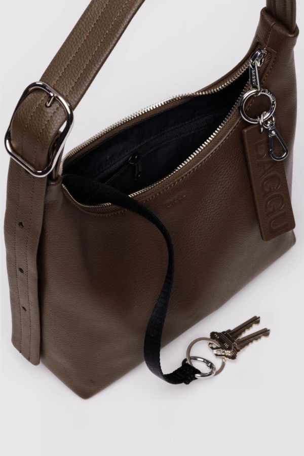 BAGGU Mini Recycled Leather Shoulder Bag