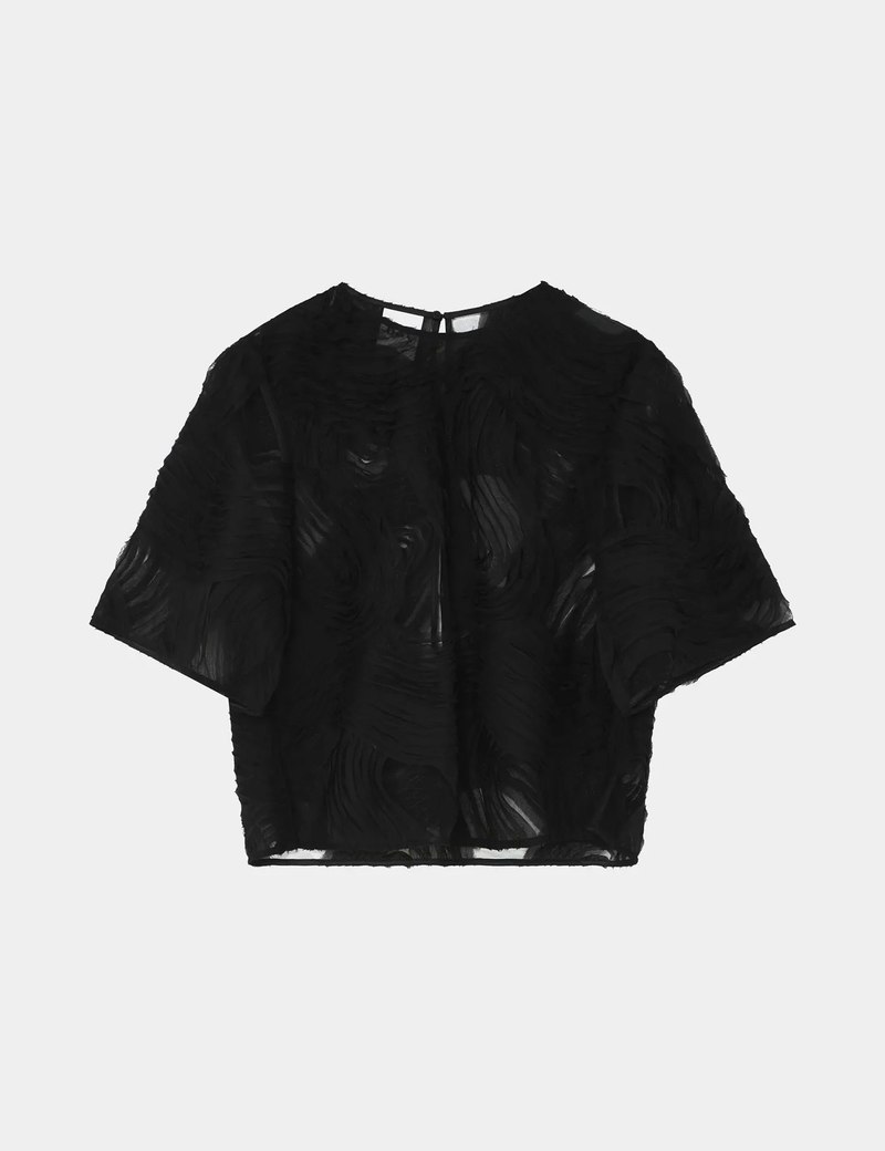 Day Birger et Mikkelsen Tatiana Crochet Lacy Top - Black