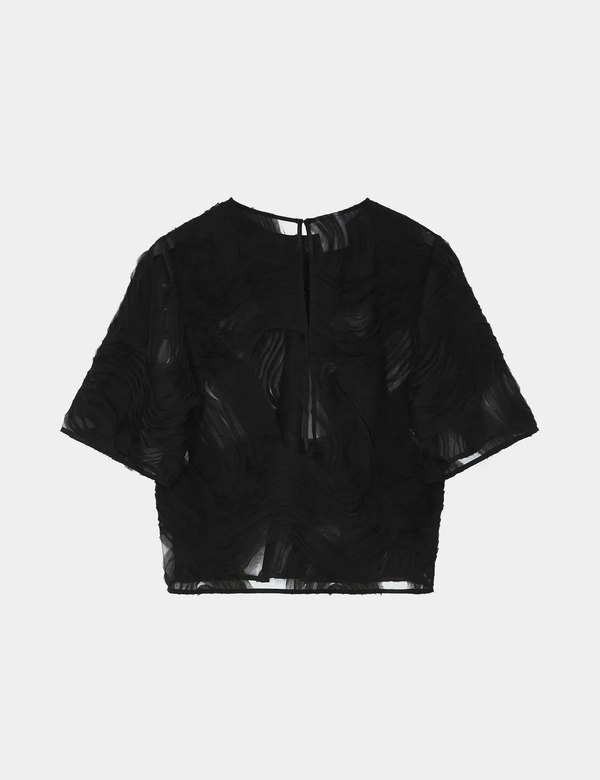 Day Birger et Mikkelsen Tatiana Crochet Lacy Top - Black