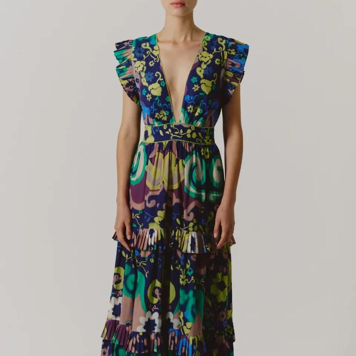 DeLoreta Cora Dress - Papalote Print - Image 1 of 5