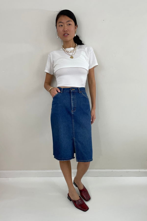 Lee Vintage 90s Denim Jean Skirt