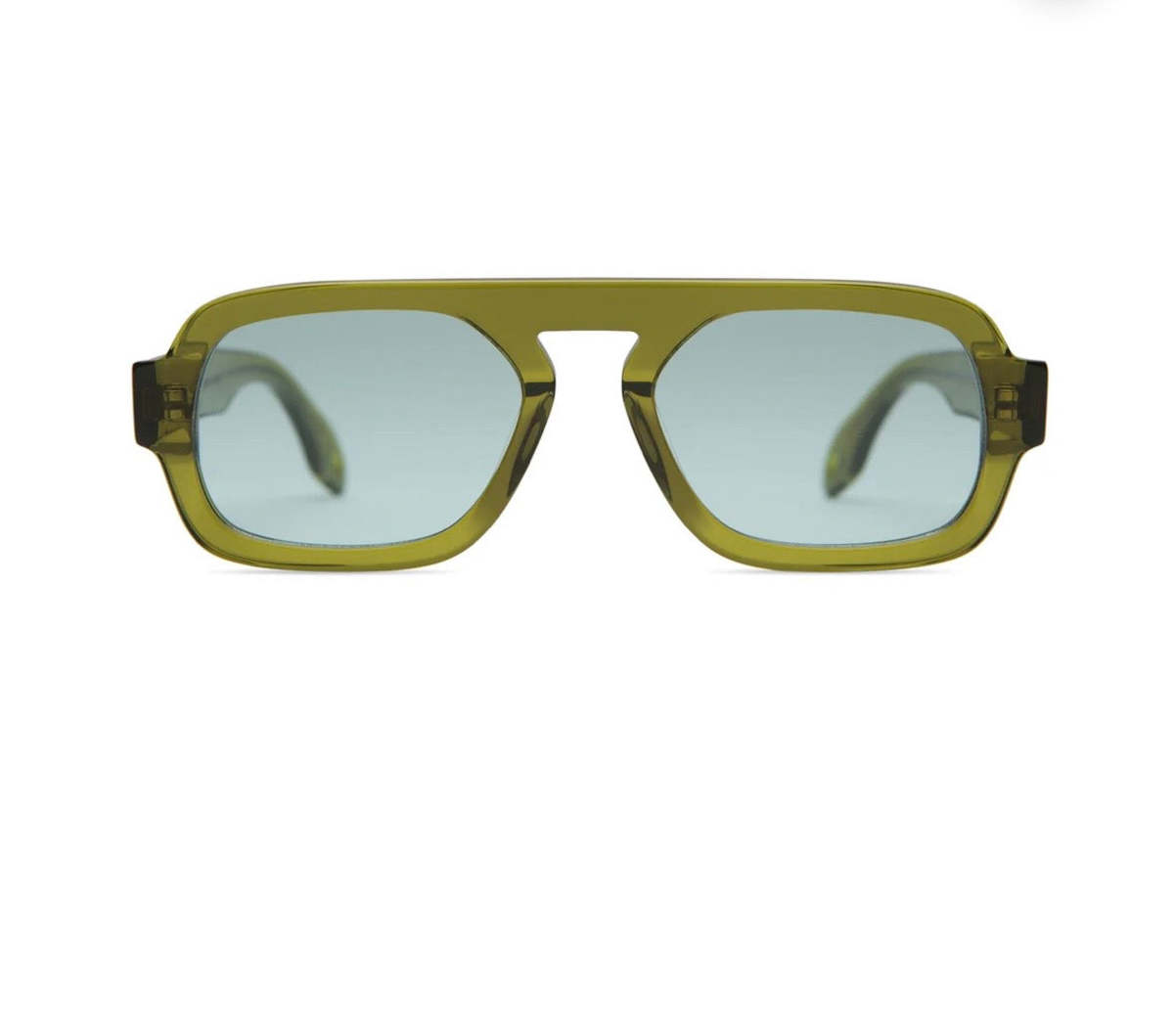 Elisa Johnson Jane Mini Sunglasses - Green - Image 1 of 1