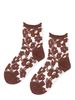 Hansel from Basel Pop Sheer Short Crew Socks - Mocha - Thumbnail 1