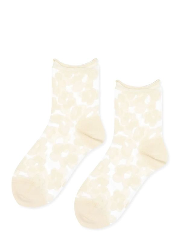 Hansel from Basel Pop Sheer Short Crew Socks - Snow