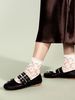 Hansel from Basel Pop Sheer Short Crew Socks - Snow - Thumbnail 2