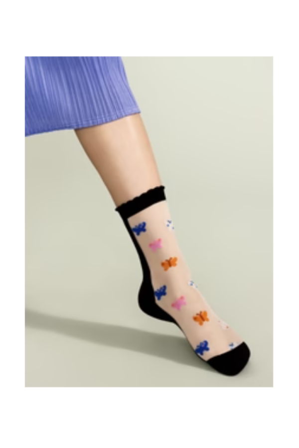 Hansel from Basel Shala Sheer Crew Socks - Black