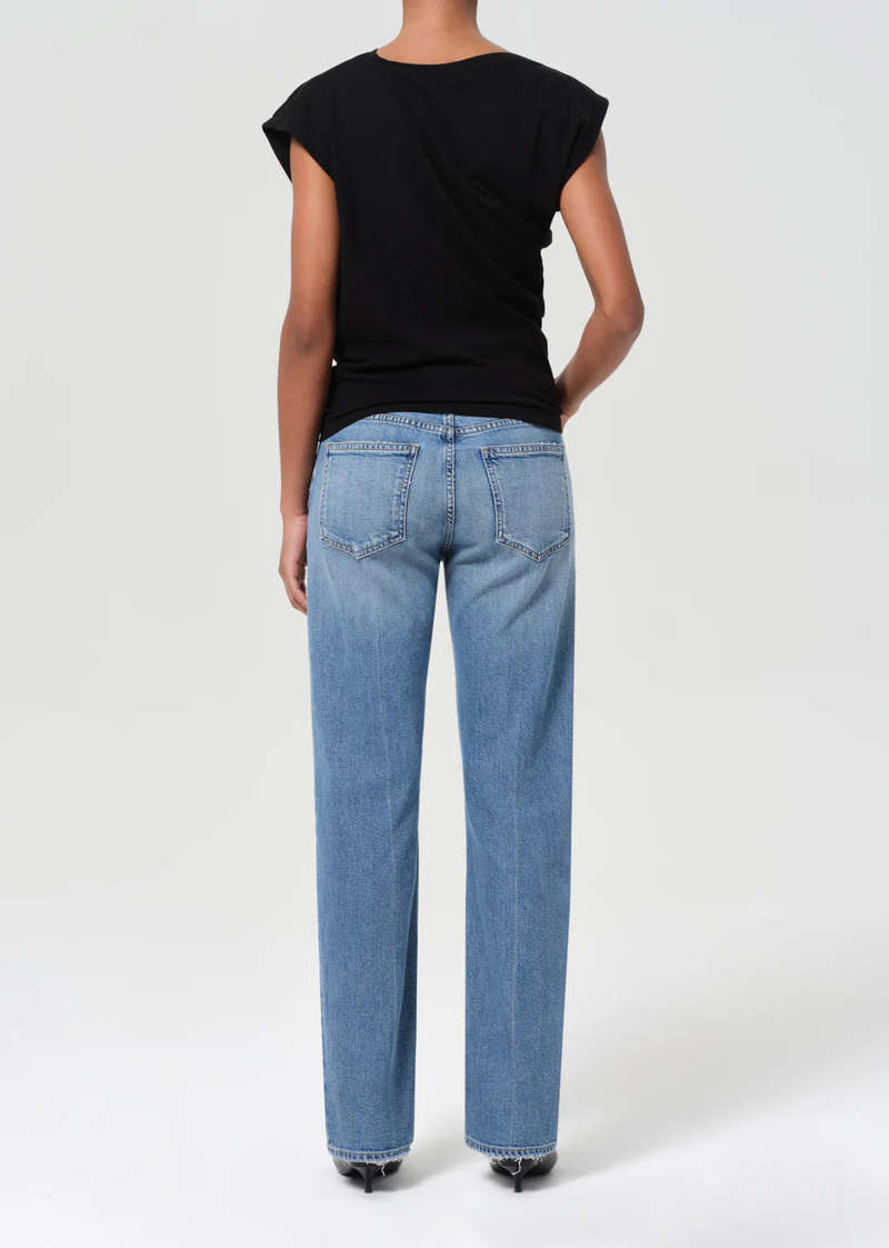 AGOLDE Low Rise Slim Stretch Jeans in Kindle
