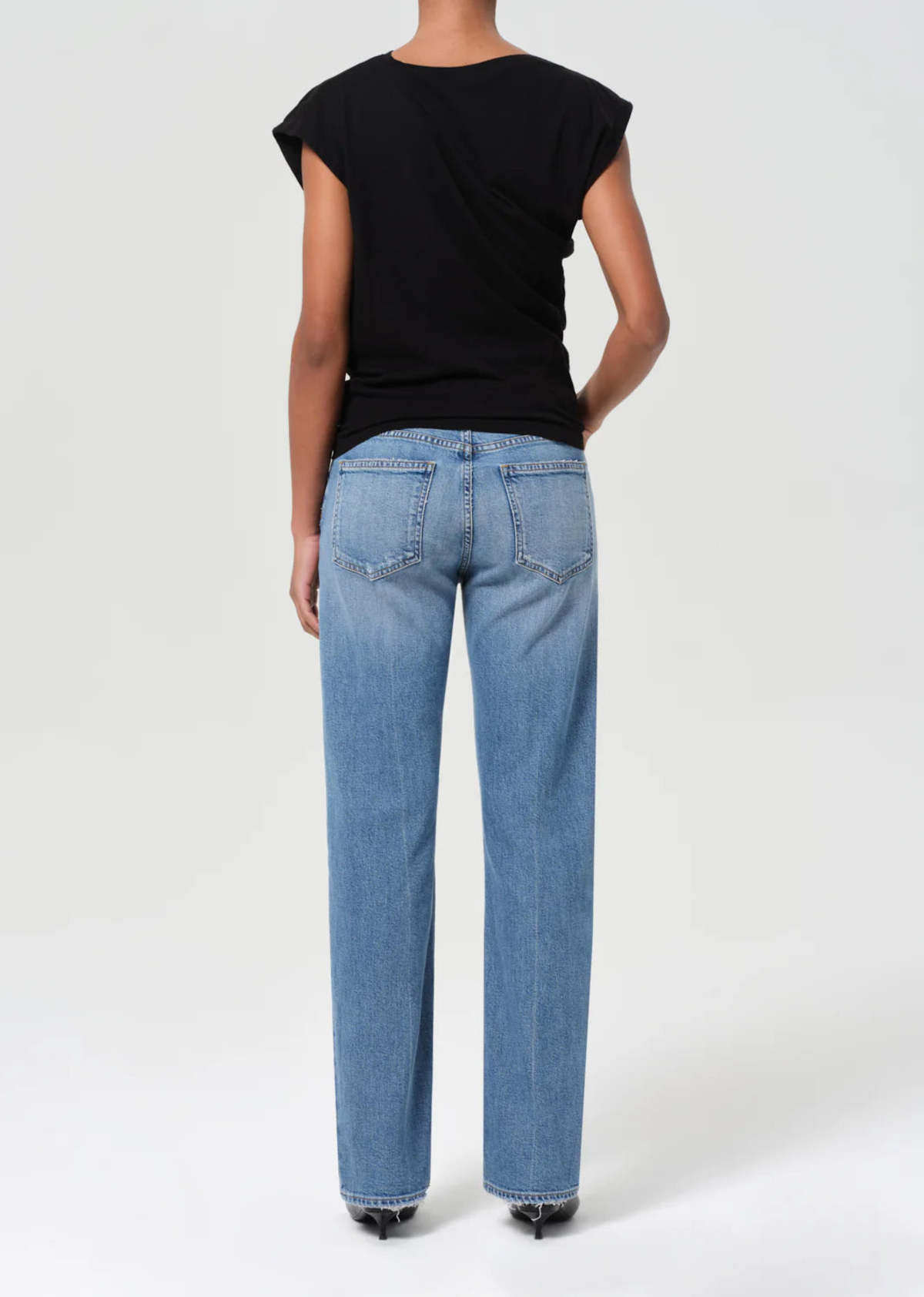 AGOLDE Low Rise Slim Stretch Jeans in Kindle - Image 4 of 5