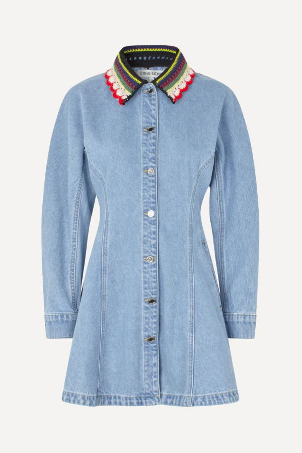 Stine Goya Collared Coat Mini Dress