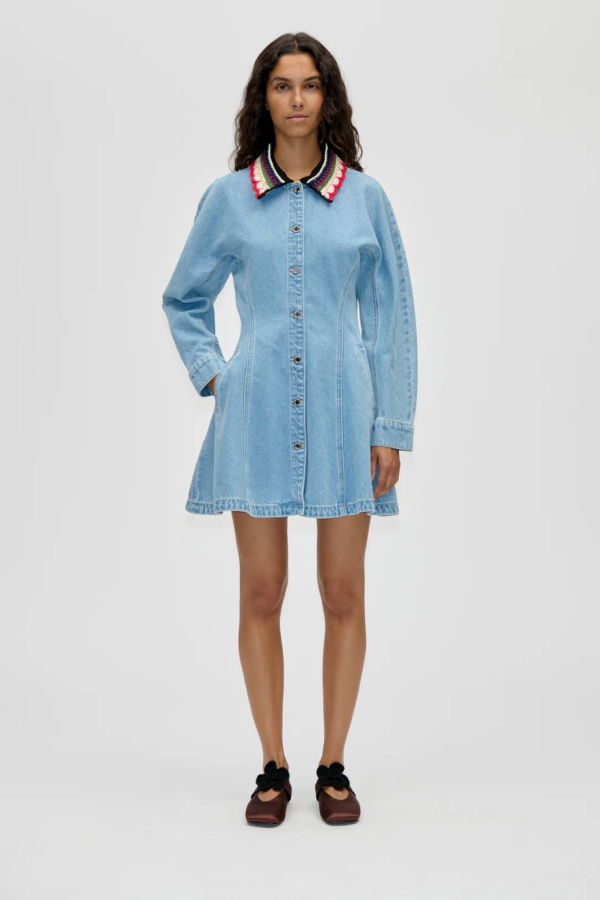 Stine Goya Collared Coat Mini Dress