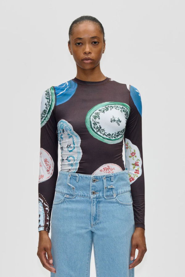 Stine Goya Elastic Long Sleeve Top - The Platera